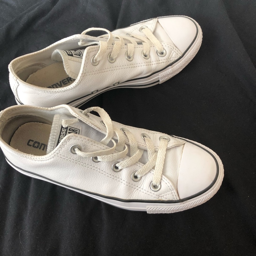 White Leather Converse